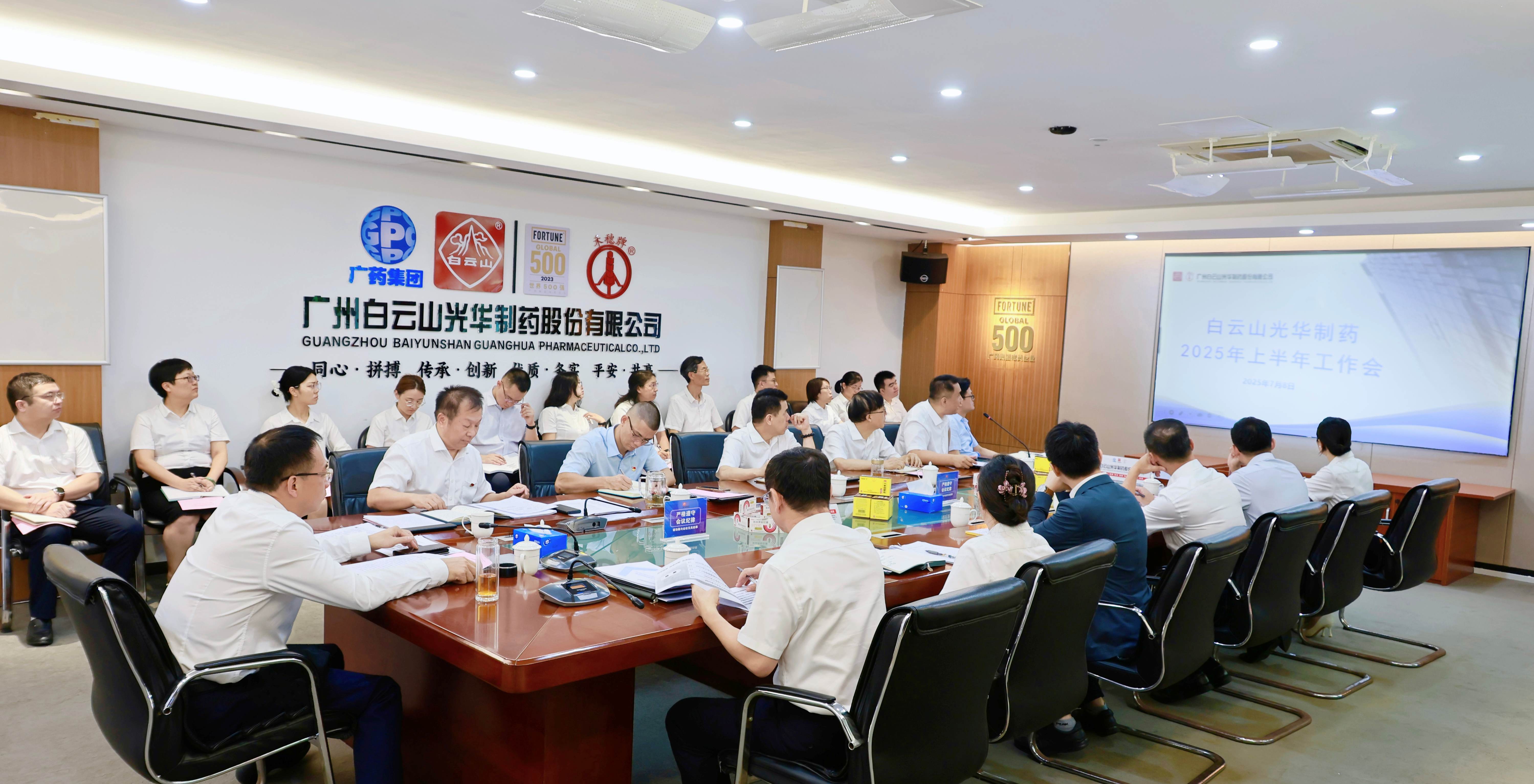 严实风格强根基 奋楫冲刺创新绩——白云山优惠活动办理大厅造药召开2025年上半年工作会议